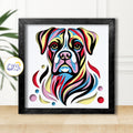 3D Boxer Dog Shadow Box SVG Paper Cut Template