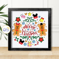 3D Christmas Gingerbread Shadow Box SVG Paper Cut Template