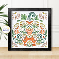 3D Pumpkin Halloween Shadow Box SVG Paper Cut Template