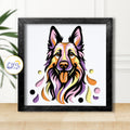 3D German Shepherd Shadow Box SVG Paper Cut Template