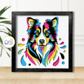 3D Border Collie Shadow Box SVG Paper Cut Template