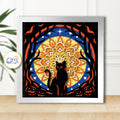 3D Halloween Cat Shadow Box SVG Paper Cut Template