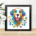 3D Golden Retriever Shadow Box SVG Paper Cut Template