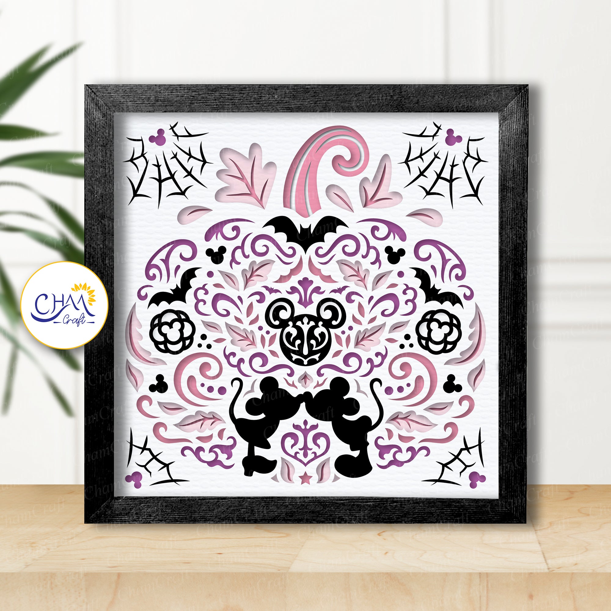 3D Pumpkin Halloween Shadow Box SVG Paper Cut Template