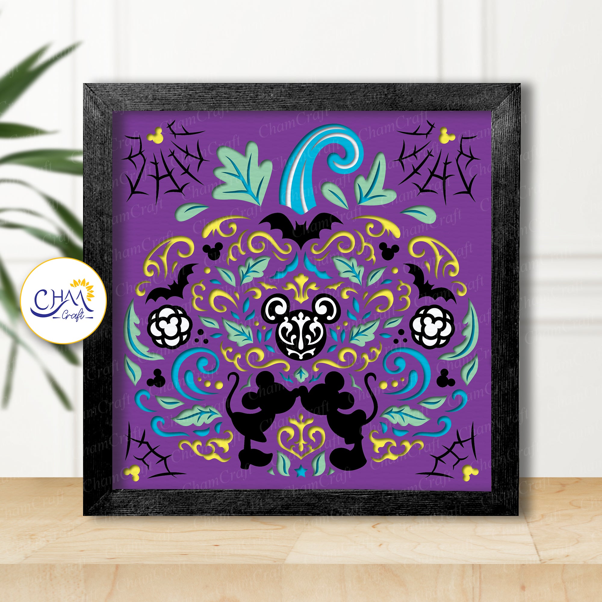 3D Pumpkin Halloween Shadow Box SVG Paper Cut Template